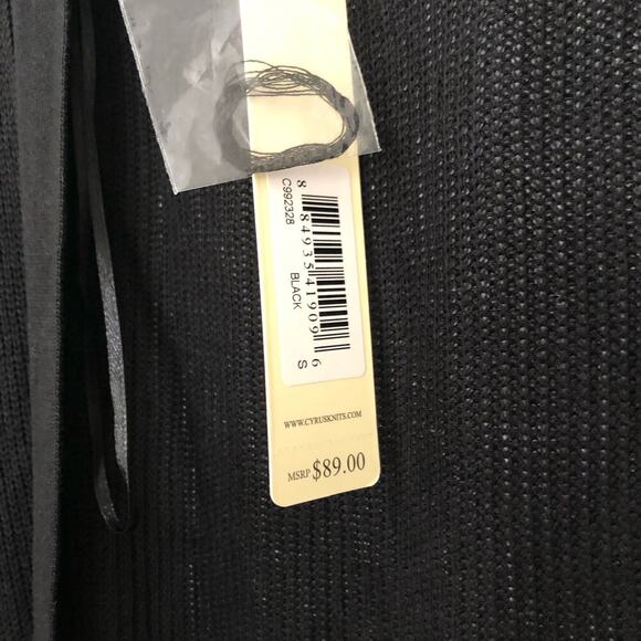 Cyrus Women's Cardigan Sweater Open Front Long Sleeve Black Size Small NWT - Picture 6 of 11